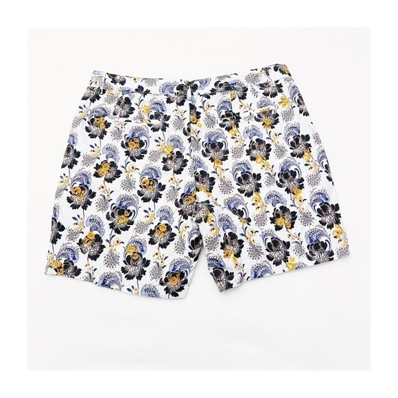 Club Monaco Baxter Fit Printed Shorts Embroidered SZ32 - Picture 1 of 6